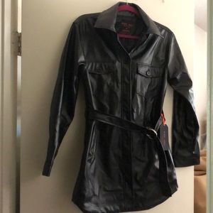 Black fashion leather jacket